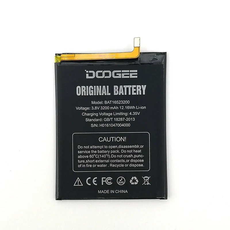 100% оригинальный новый аккумулятор Для Doogee Y6 Y 6 Y6C MTK6750 BAT16523200 3200 мАч в наличии