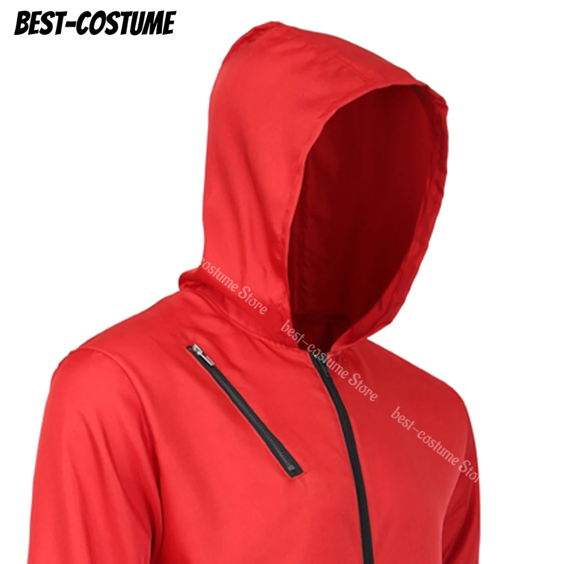 Мужская маска для косплея Dali на Хэллоуин комбинезон молнии красный костюм из