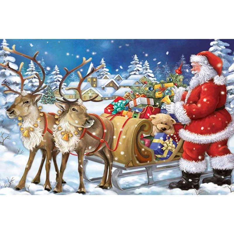 5D DIY Алмазная вышивка дисплей &quotРождественский подарок&quot картина полный