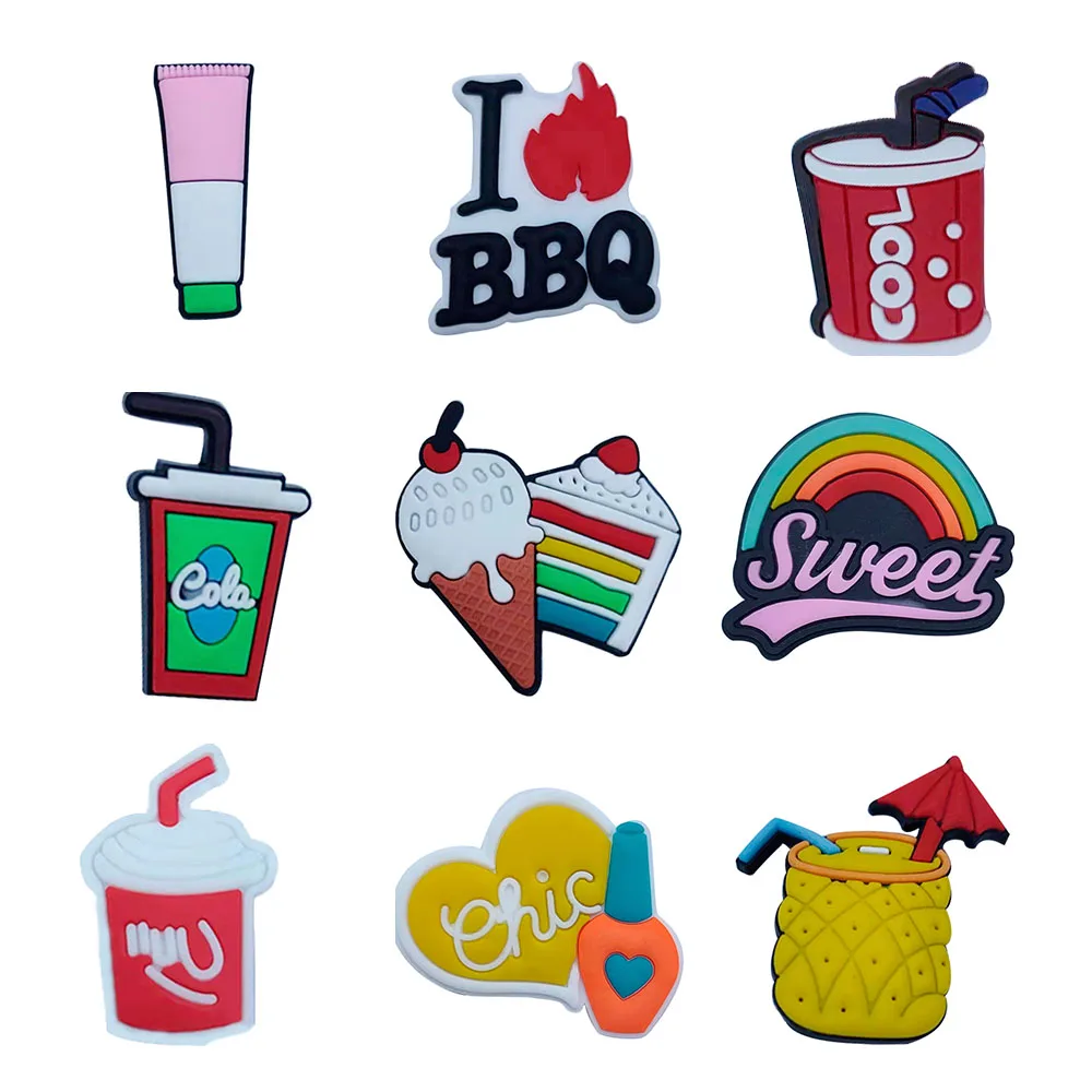 

Новое поступление, 1 шт., украшения для торта, напитков, радуги, барбекю, детская садовая обувь, аксессуары, обувь из ПВХ, украшения, подходят д...