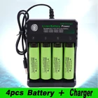 4 шт., литий-ионные перезаряжаемые аккумуляторы 18650 для NCR 18650B, 3400 мАч