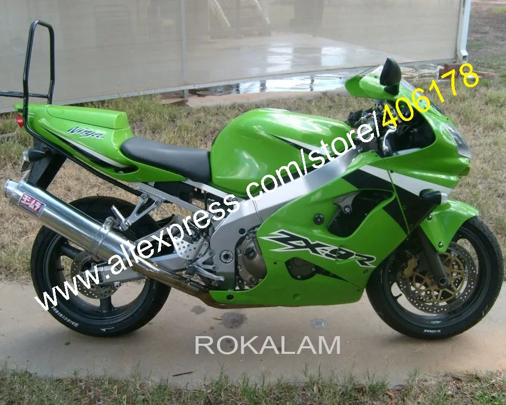 Оптовая продажа ZX9R обтекатель для Kawasaki Ninja ZX 9R 2002 2003 зеленый 02 03 ABS средства ухода