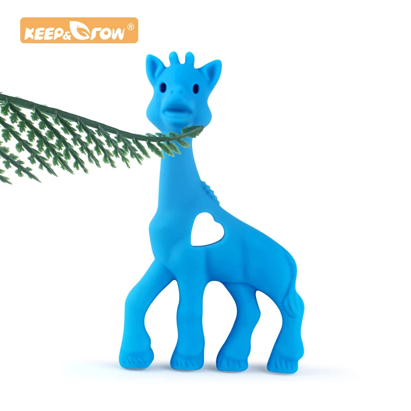 Keep & расти 1 шт. Жираф силиконовый Прорезыватель для зубов Еда Класс изготовления