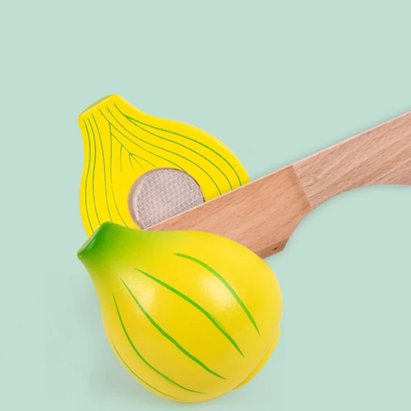 

Wooden Fruit Vegetable Cutting Pretend Play Toy Simulation Kitchen Cosplay Montessori Kids Early Educational Toys Gifts