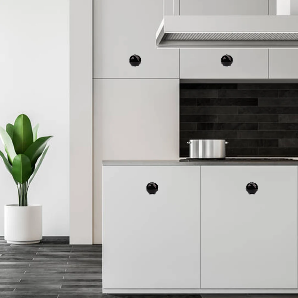 1/4/10 шт. прозрачный ясный Кристальный стеклянный круглый шар двери ручка