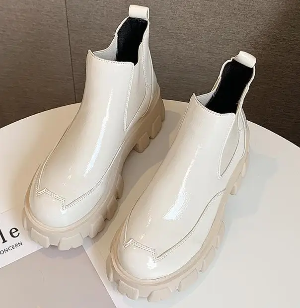 Женские ботильоны женские ботинки челси без шнуровки женская зимняя Осенняя