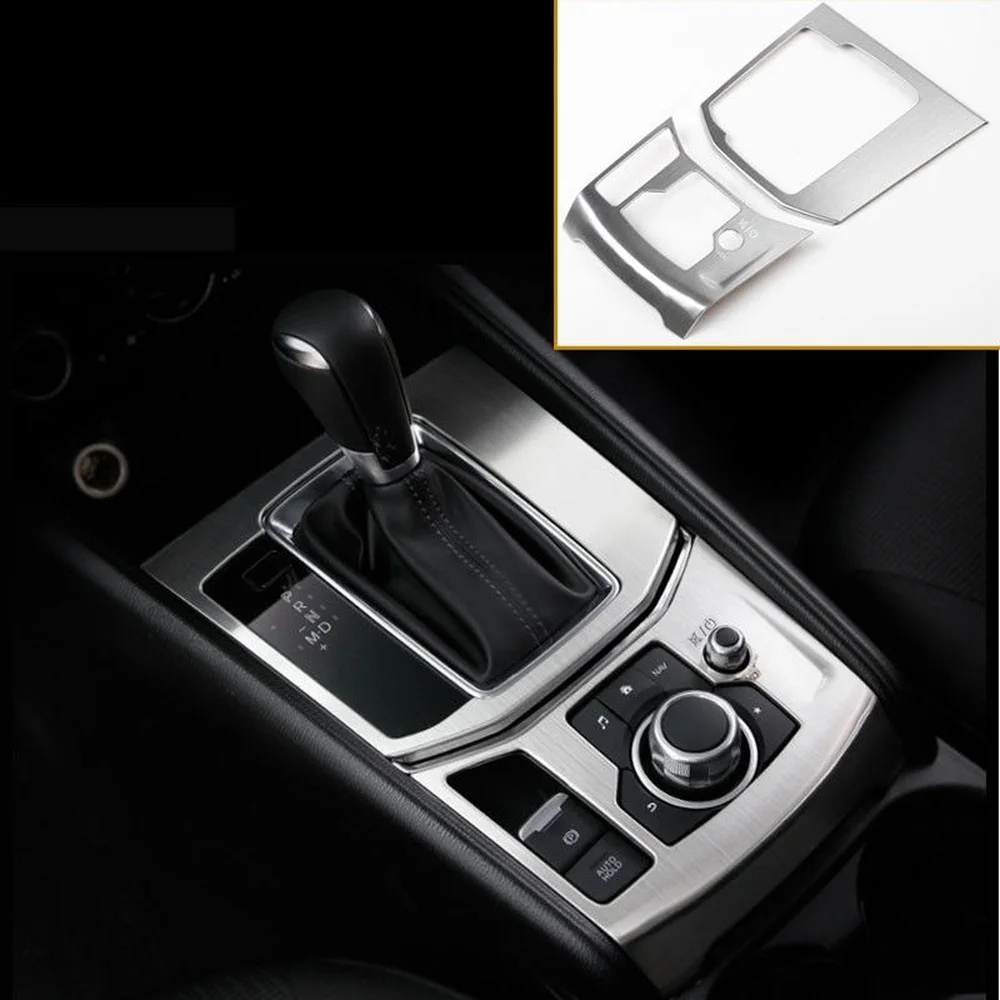 

Внутренняя Рамка переключения передач из нержавеющей стали, обшивка панели для Mazda CX-5 CX5 2017 2018