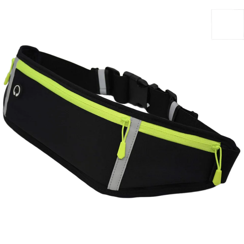 Reflective Unisex Running Belt Bag Sport Waist Band Pack Travel Jogging Gym Fitness for 6.5 Inch Phone Holder | Спорт и развлечения