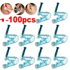 Пистолет Для Пирсинга Ушей, ушей, носа, 100 шт, стерильные, одноразовые, 1-инструмент для пирсинга шт. + металлические серьги-гвоздики из нержавеющей стали