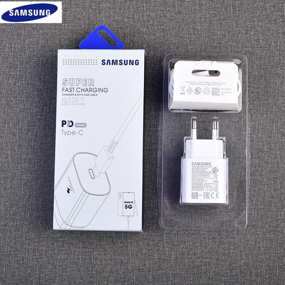 Оригинальное Супербыстрое зарядное устройство для мобильного телефона Samsung Note 10