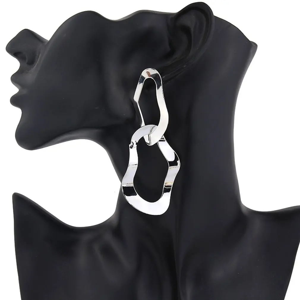 Новые женские длинные серьги из цинкового сплава геометрические неправильной