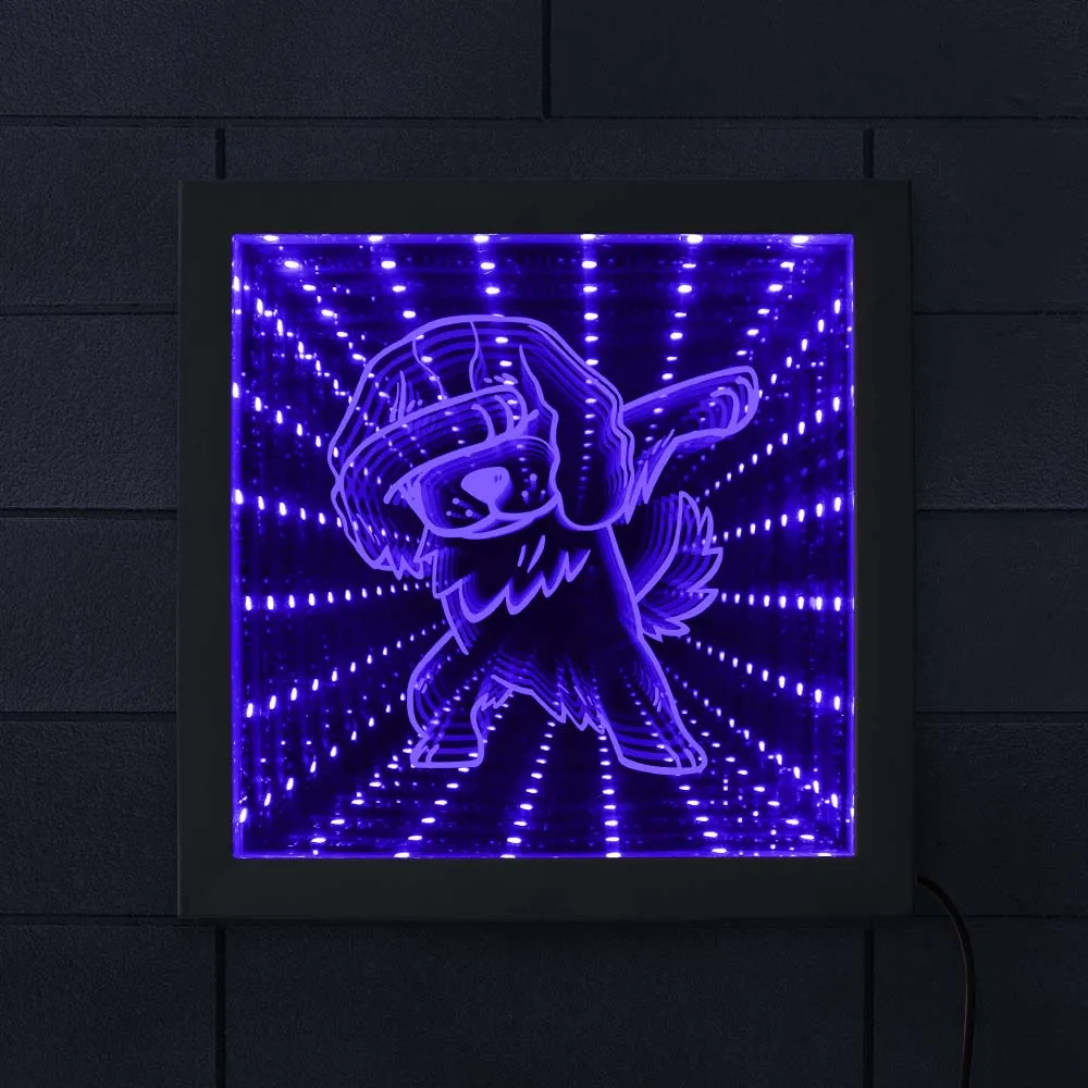 Dab танцевальный светодиодный кавалер Кинг чарльз спаниель светодиодное зеркало