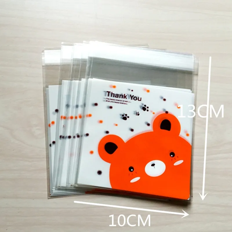 

Packaging Plastic Printing Package Bags Self Adhesive Seal Storage bag Birthday Party Cookies Candy Packing 200pcs