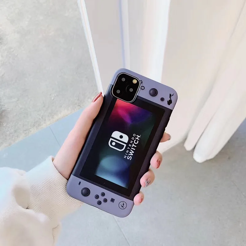Black Game console SWITCH Remote Control Handle Phone Case For Apple iPhone 11 Pro Max 7 8 6 6s Plus X XS Xr Gamepad IMD Cover | Мобильные