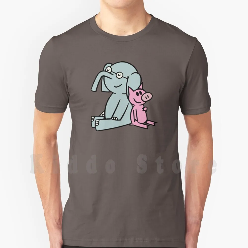 Elephant And Piggie. Gerald And Piggie. Anime Transparent Sticker , Mo Willems T Shirt Diy Big Size 100% Cotton Elephant