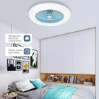 Потолочный вентилятор с дистанционным управлением и подсветкой, современный светодиодный потолочный светильник для спальни, гостиной, столовой, 36 Вт