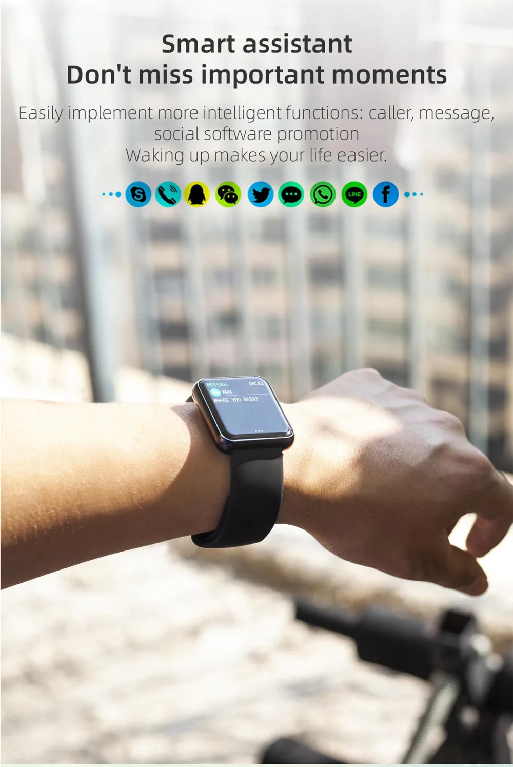 Смарт-часы Finow P68S для мужчин и женщин водонепроницаемые спортивные с GPS