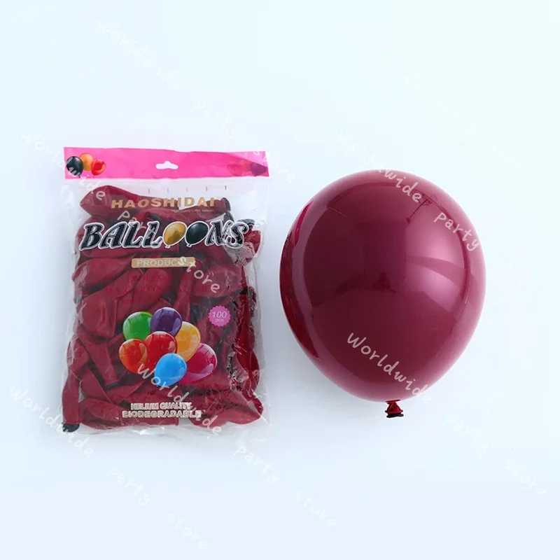 Детский праздник 123 шт. бордовые воздушные шары гирлянда из металлического
