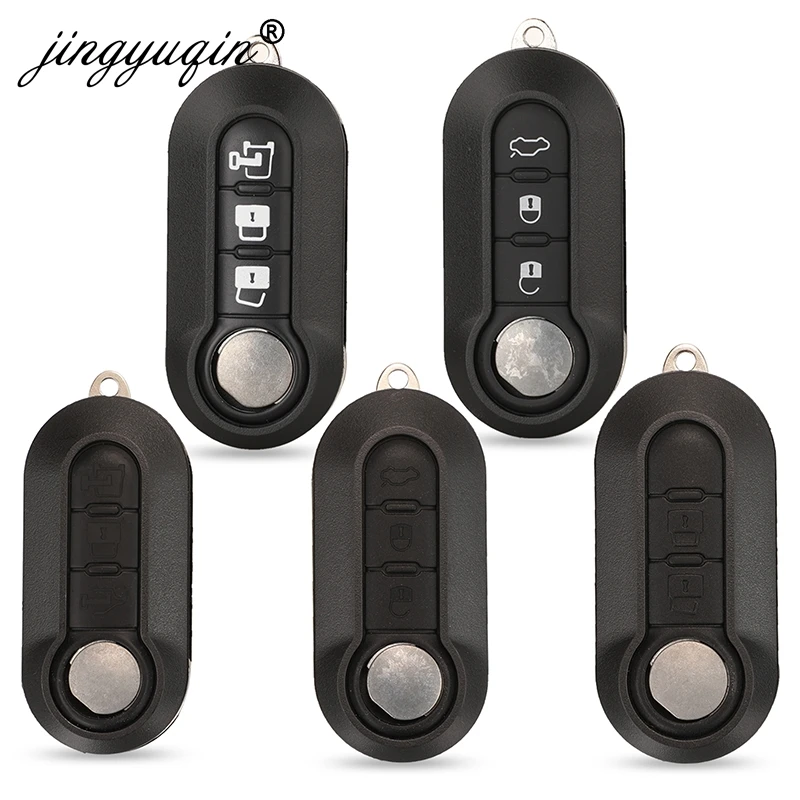 Jingyuqin 2/3BTN чехол для автомобильного ключа с дистанционным управлением Fiat 500 Panda Punto