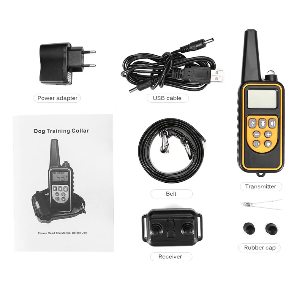 800 м Электрический тренировочный ошейник для собак водонепроницаемый