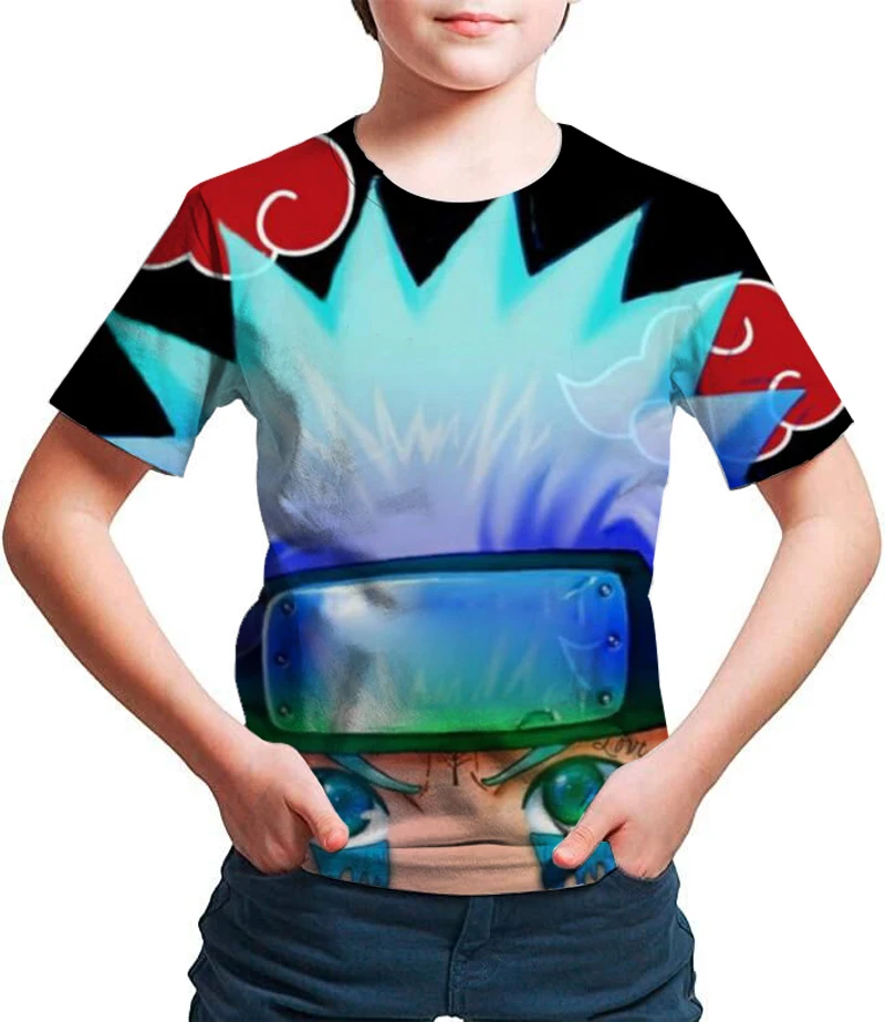 

Camisas Summer Kakashi Hatake 3d T-shirts for Kids Boys Girls Naruto Anime Children's Tops Sport T Shirt Tees Streetwear Camisas