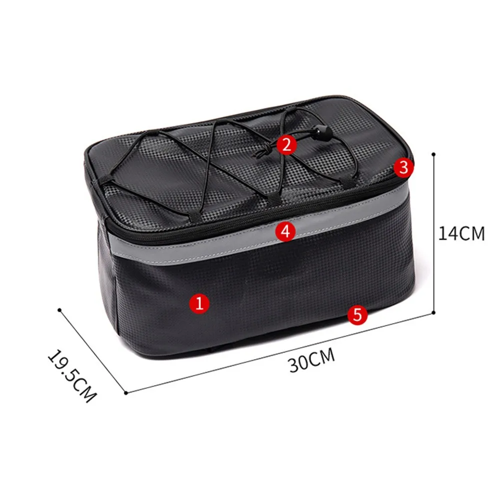 

1PC Bike Trunk Bag 7L Capacity Bicycle Commuter Bag Water Resistant Cycling Rear Seat Bag Multi-function Bicycle Accessories