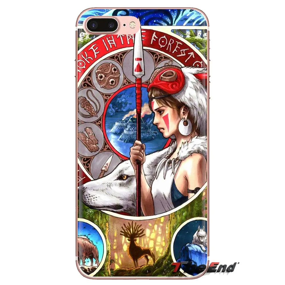Для iPod Touch Apple iPhone 4 4s 5 5S SE 5C 6 6S 7 8 X XR XS Plus MAX фигурка Принцесса Мононоке маска не Los