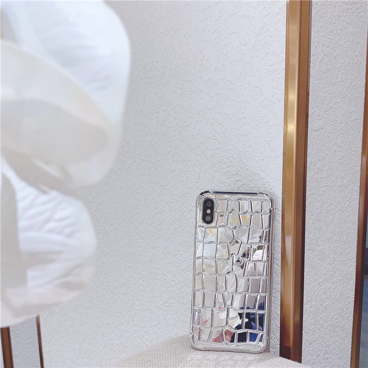 Роскошный Серебристый цветной чехол для iphone X XR XSMAX с текстурой граффити гладкая
