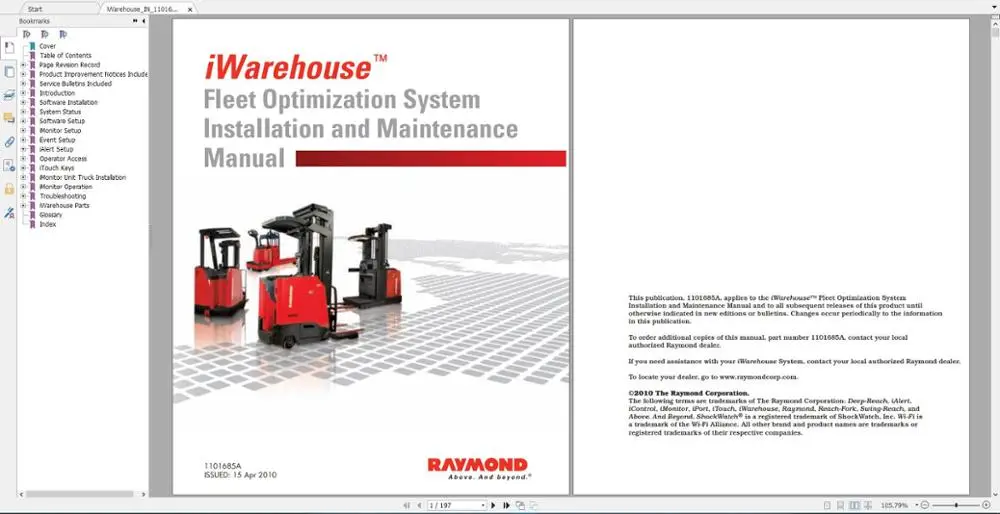 Библиотека технических публикаций RAYMOND Forklift 2020 | Автомобили и мотоциклы