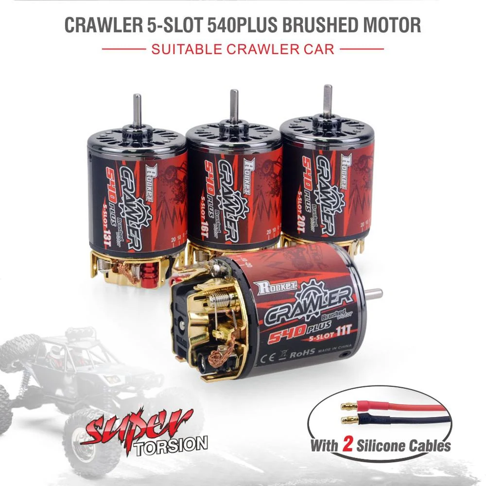 Superar HOBBY 5-Ranura 3-Ranura 540 de 550 m&aacute;s de 540 cepillado Motor 12T 16T 27T 35T 80T para 1/10 RC del carro de monstruo de orugas Scx10 Coche-1