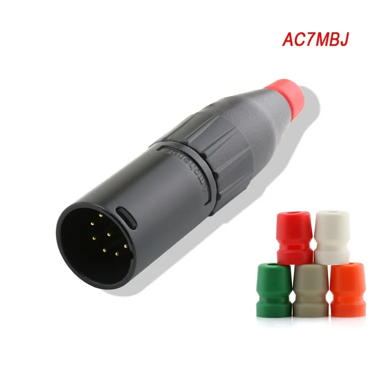 

AC7MBJ 7 Pin XLR Male Connector Balance XLR Cable 7 Core Joint Clamp with Platstic Tail Cover