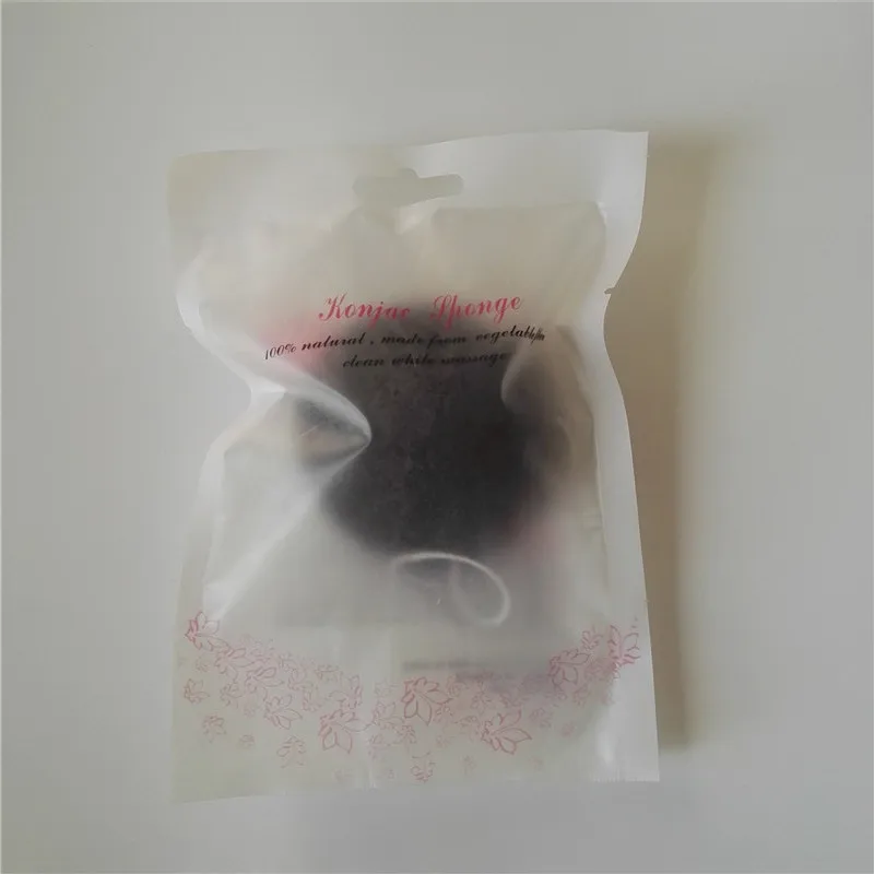 1 шт. натуральная косметика Konjac Puff бамбуковый уголь Очищающая губка для макияжа средство для чистки лица гладкая Красота Эфирное средство Konnyaku - Цвет: black in package