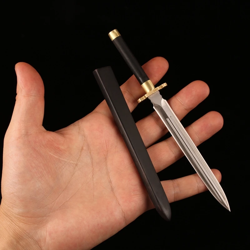 Ручная работа D3 Cosplay мини меч VG10 лезвие с черным деревом Saya Angel Sword HRC60|Мечи| |