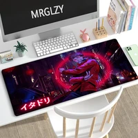mrglzy hot anime jujutsu kaisen large mouse pad yuji mousepad computer gaming peripheral accessories multi size desk mat for lol