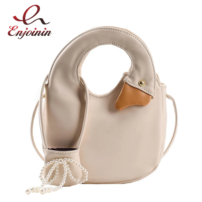 

Fun Cartoon Goose Shape Shoulder Bag for Women Fashion Black Purses and Handbags Female Party Clutch Designer Crossbody Bag New