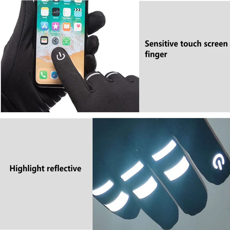 

Outdoor Riding Waterproof Gloves Men Women Winter Touch Screen Windproof Mittens Glove Female Sports Warm Velvet Cycling Gloves
