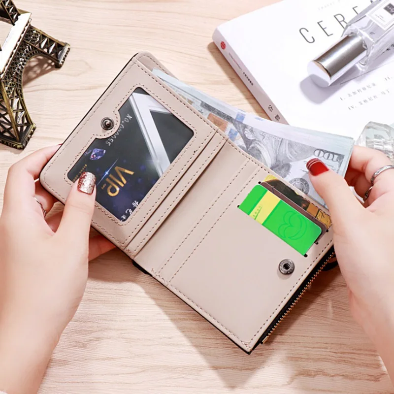 

2020 Women Wallet Leather Women Purse Pocket Ladies Clutch Small Wallet Women Short Card Holder Girls Wallet Cartera Muje