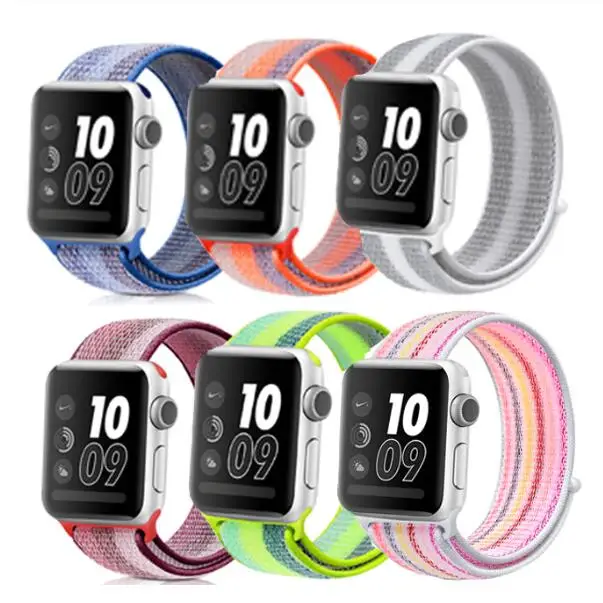 Горячая цветной нейлоновый ремешок для Apple Watch серии 4 44 мм 40 мм ремешок для часов спортивные полосы для iwatch 42 мм 38 мм 3 2 1 серия 5