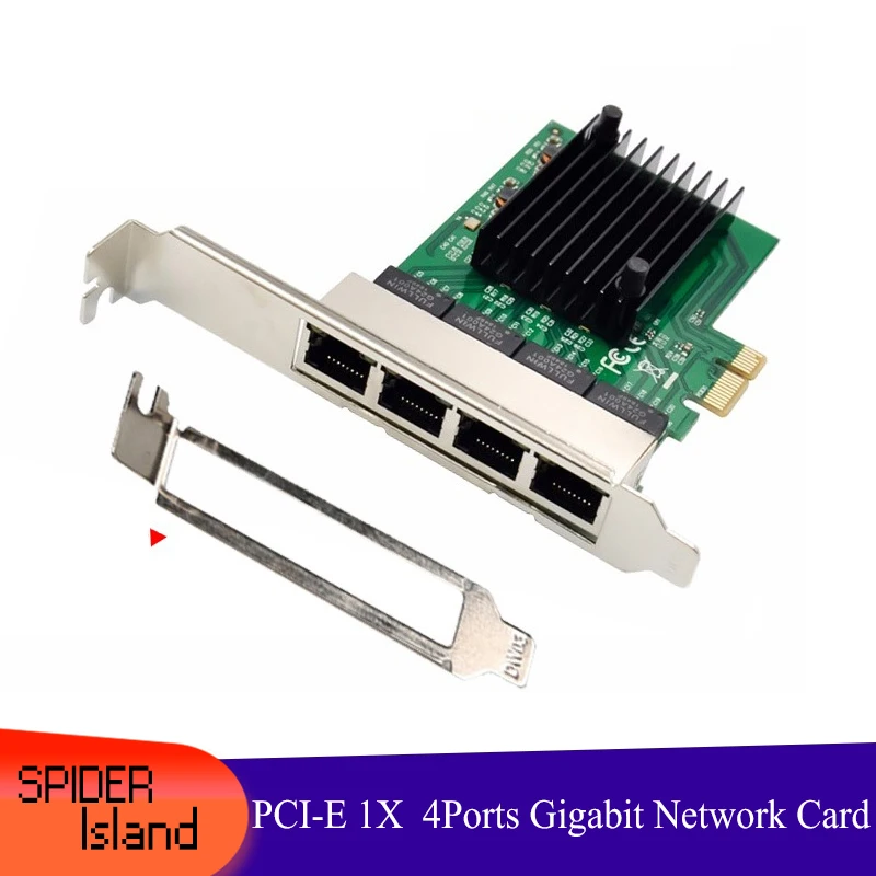 PCIE сетевые карты LAN Карта Ethernet сетевой адаптер Lan Сетевая карта 4 порта RJ 45 PCI