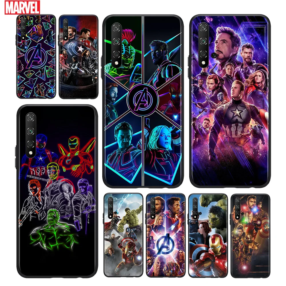 

Cool Marvel Avengers For Huawei Honor 10 20 30 10i 20i 30i 10X V20 V30 20S 30S 30i X10 Pro Lite Black Silicone Soft Phone Case