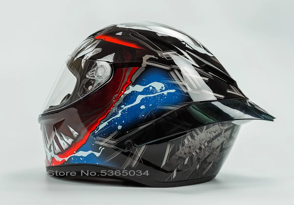 Мотоциклетный шлем на все лицо крутой Веном с большим спойлером для езды