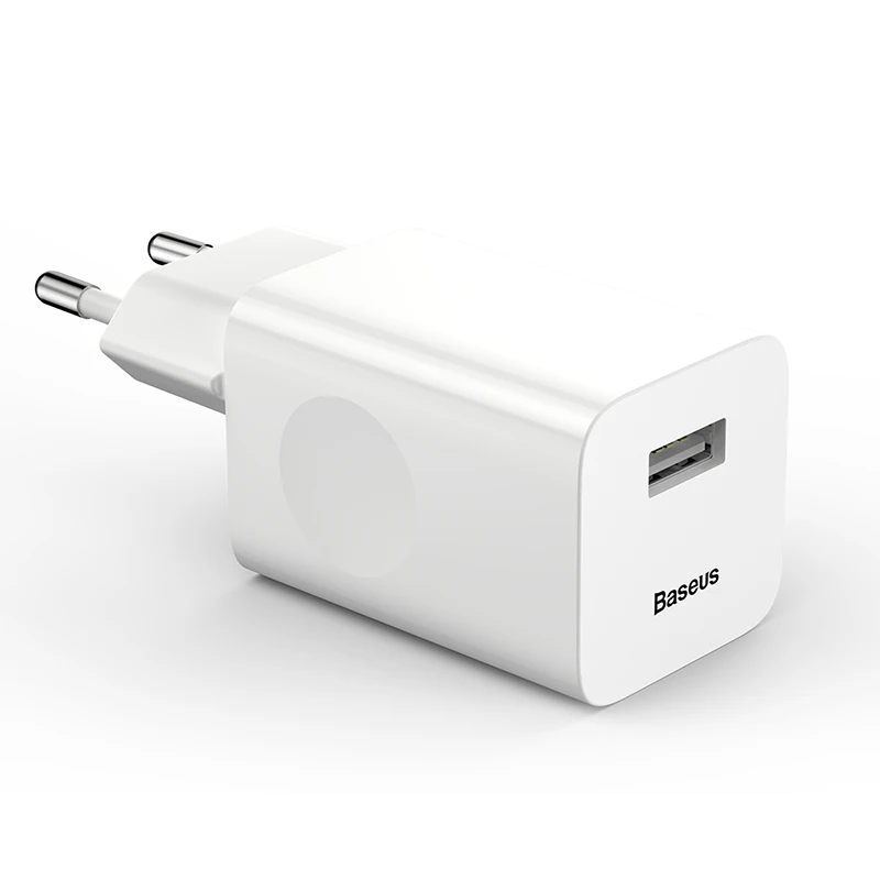 Baseus 24 Вт Быстрая зарядка 3,0 USB зарядное устройство QC3.0 настенный мобильный телефон зарядное устройство для iPhone X Xiaomi Mi 9 Планшет iPad ЕС QC Быстрая зарядка