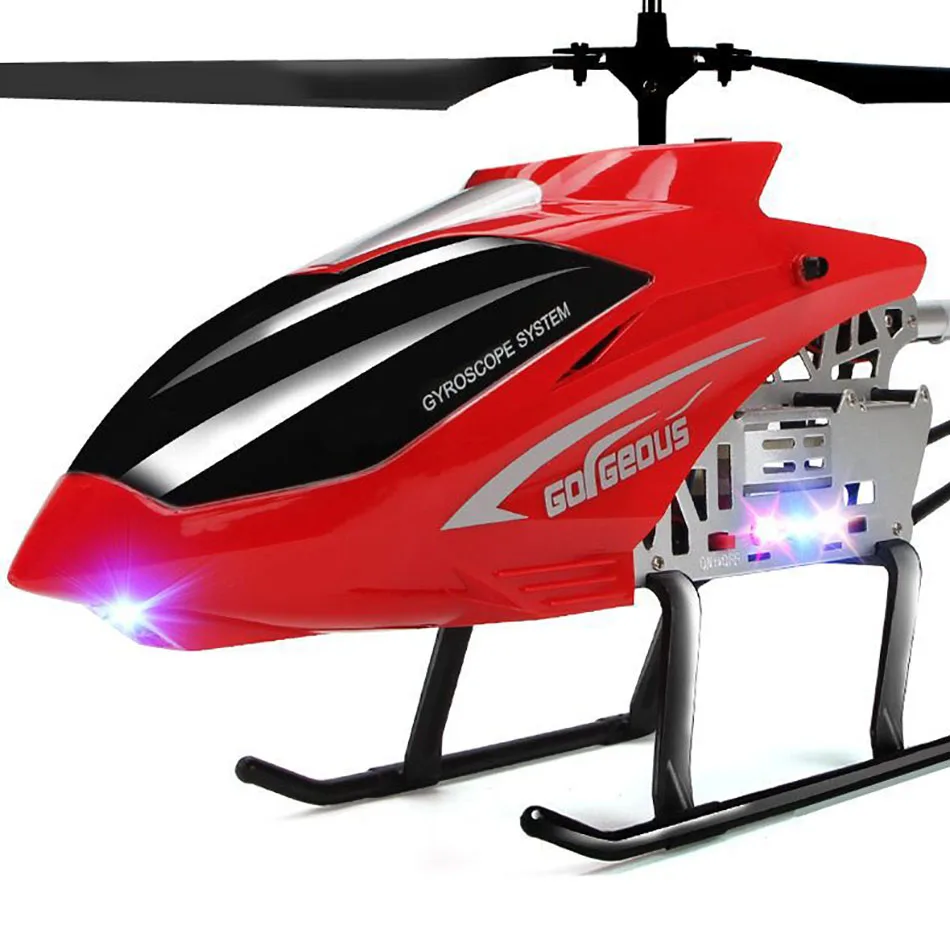 RC Helicopter 3.5CH Aluminum Alloy Durable Flying Remote Control Aircraft Drone Outdoor Toys With LED Light For Children Gift enlarge