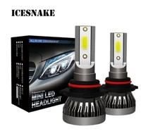 icesnake 2pcs mini h7 h4 led bulb car headlight h11 h1 h8 h3 h9 9005hb3 9006hb4 9007 hi lo beam 80w 10000lm auto headlamp led