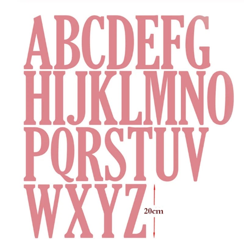 20 см/8 дюймов Большой Алфавит буквы металла резки штампы для скрапбукинга карты