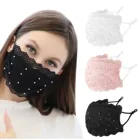 Маска кружевная многоразовая для женщин, деликатная моющаяся неодноразовая маска с разноцветным цветочным принтом для взрослых