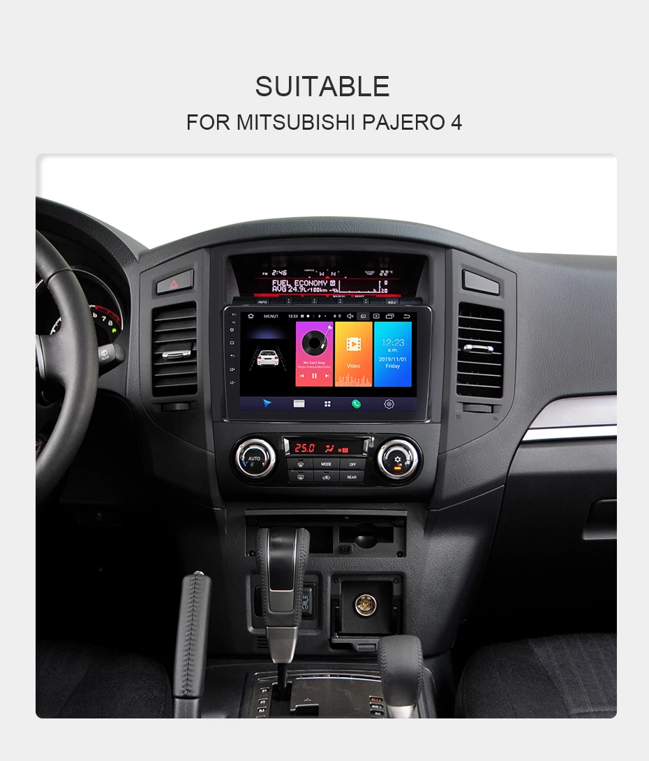 ISUDAR Автомагнитола для MITSUBISHI/PAJERO 2 din Android 9 Авторадио Мультимедиа gps ram 2GB rom 32GB USB DVR AHD камера ips экран