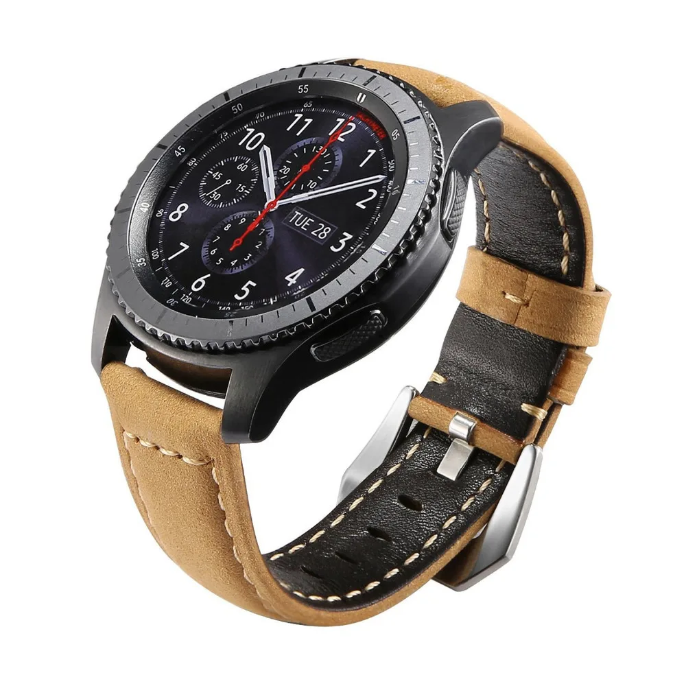 Huawei watch GT 2 кожаный ремешок для samsung Galaxy watch 46 мм gear s3 Frontier band браслет 22 мм ремешок gear S 3 Классический 46 мм