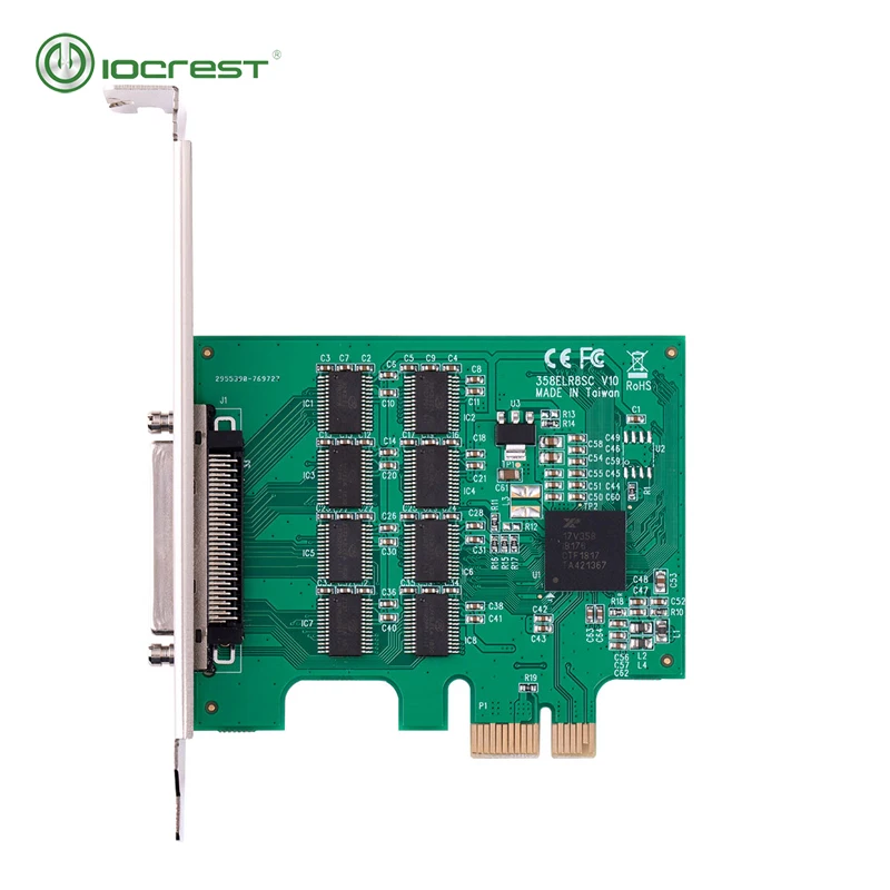 iocrest pcie 8 портов rs232 db9 серийный io карта pci