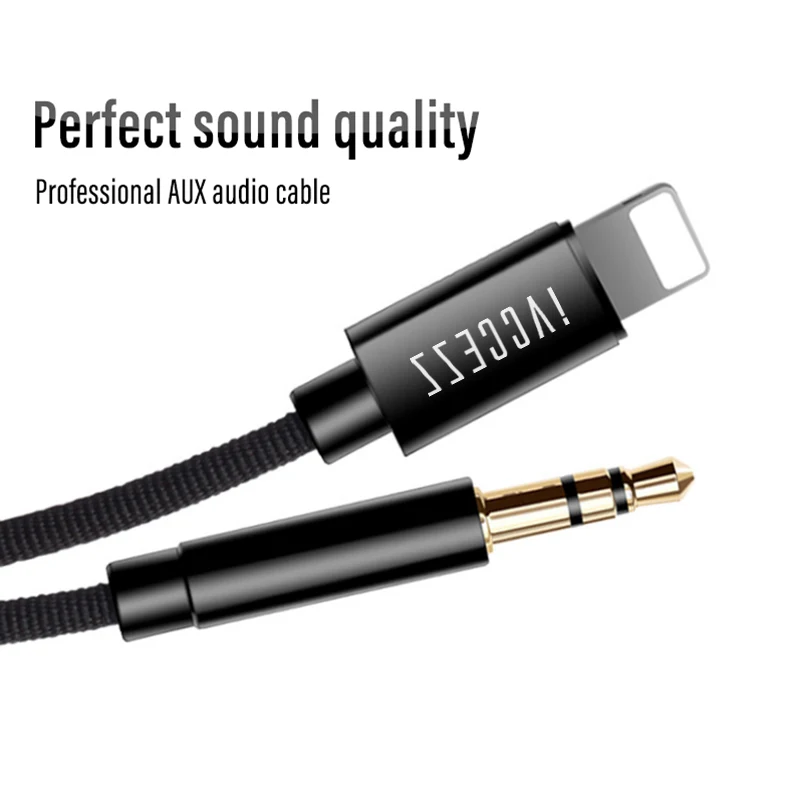 !ACCEZZ AUX Audio Cable For iPhone 11 12 Pro Max X XS 8 7 Lighting to 3.5mm Jack Male Car Computer Headphones Converter For IOS images - 6
